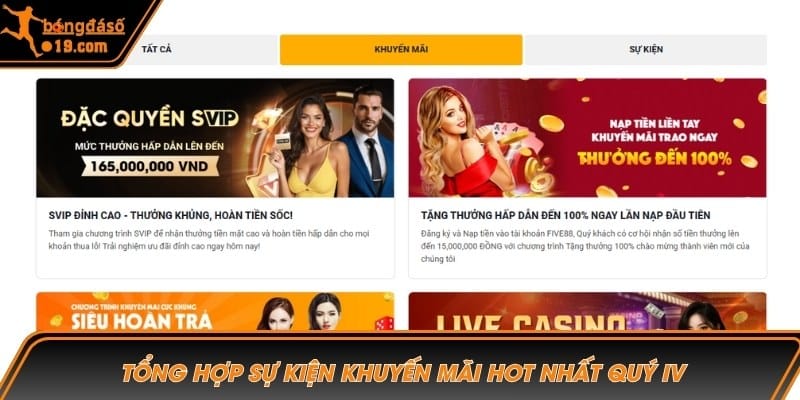 Tổng hợp sự kiện khuyến mãi hot nhất quý IV