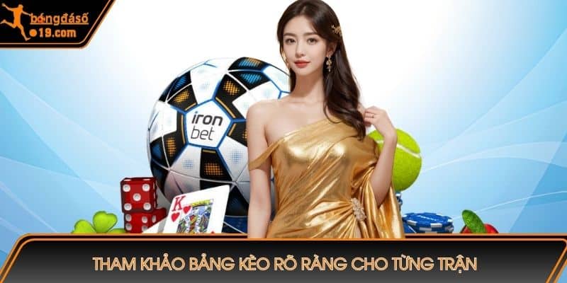 Tham khảo bảng kèo rõ ràng cho từng trận tại bongdaso